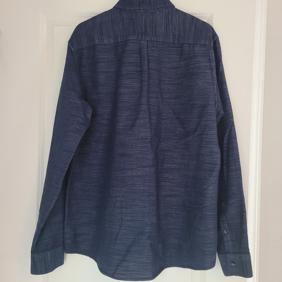 MICHAEL KORS Blue Denim Cotton  Slim Button Up Shirt   Size XL - Picture 3 of 8